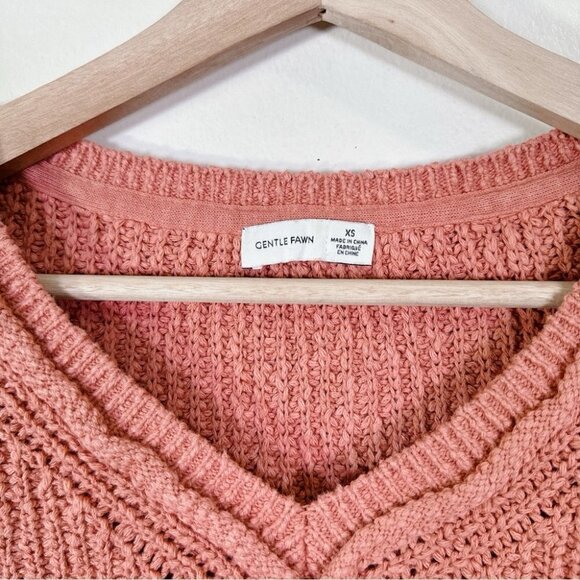 Gentle Fawn Women’s Chunky Knit Dusty Rose Sweater - Picture 13 of 16